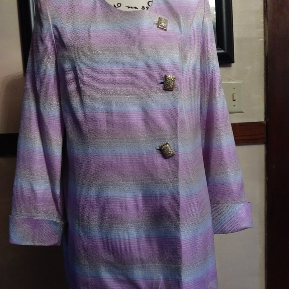 2 piece multi purple suit - Picture 2 of 2